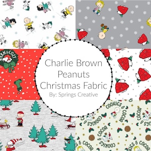 Character Christmas cotton fabric- by the 1/4 yard, 1/2 yard, - Fat Quarters - 100% Cotton - Christmas Snow
