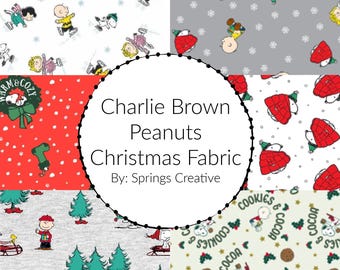 Character Christmas cotton fabric- by the 1/4 yard, 1/2 yard, - Fat Quarters - 100% Cotton - Christmas Snow