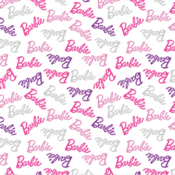 Barbie Sparkle Cotton fabric- 1/4 yard, 1/2 yard, continuous cuts - Fat Quarter - 100% Cotton -