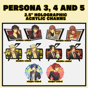 Persona 3, 4 and 5 Acrylic Charms