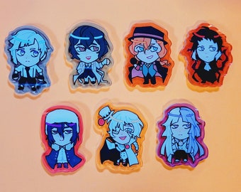 Bungo Strays Dogs Abzeichen Set - 4 Anime Pins Dazai Chuuya 58mm