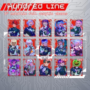 The Hundred Line: Last Verteidigung Akademie Foil Acryl Anhänger + Klare Fotokarten