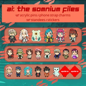 AITSF Chibi Pins, Charms and Standees