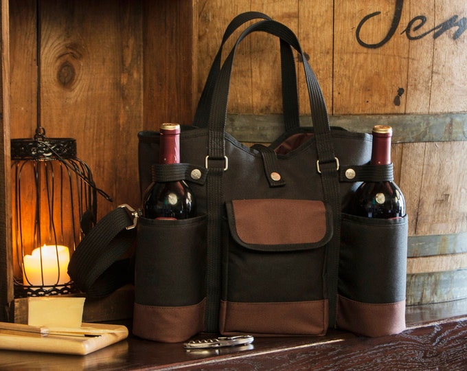 Insulated Wine and Cheese Cooler Tote for Two Etsy