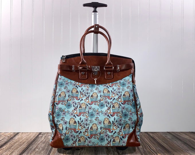 Women's Business Travel Rolling Laptop Tote Etsy