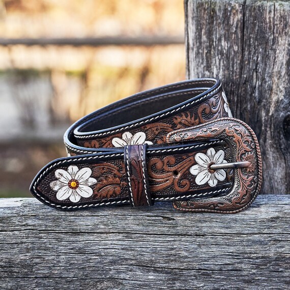 Womens Leather Western Belt