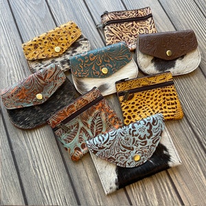 Carteras de piel y cuero de vaca hechas a mano / Compactas y elegantes