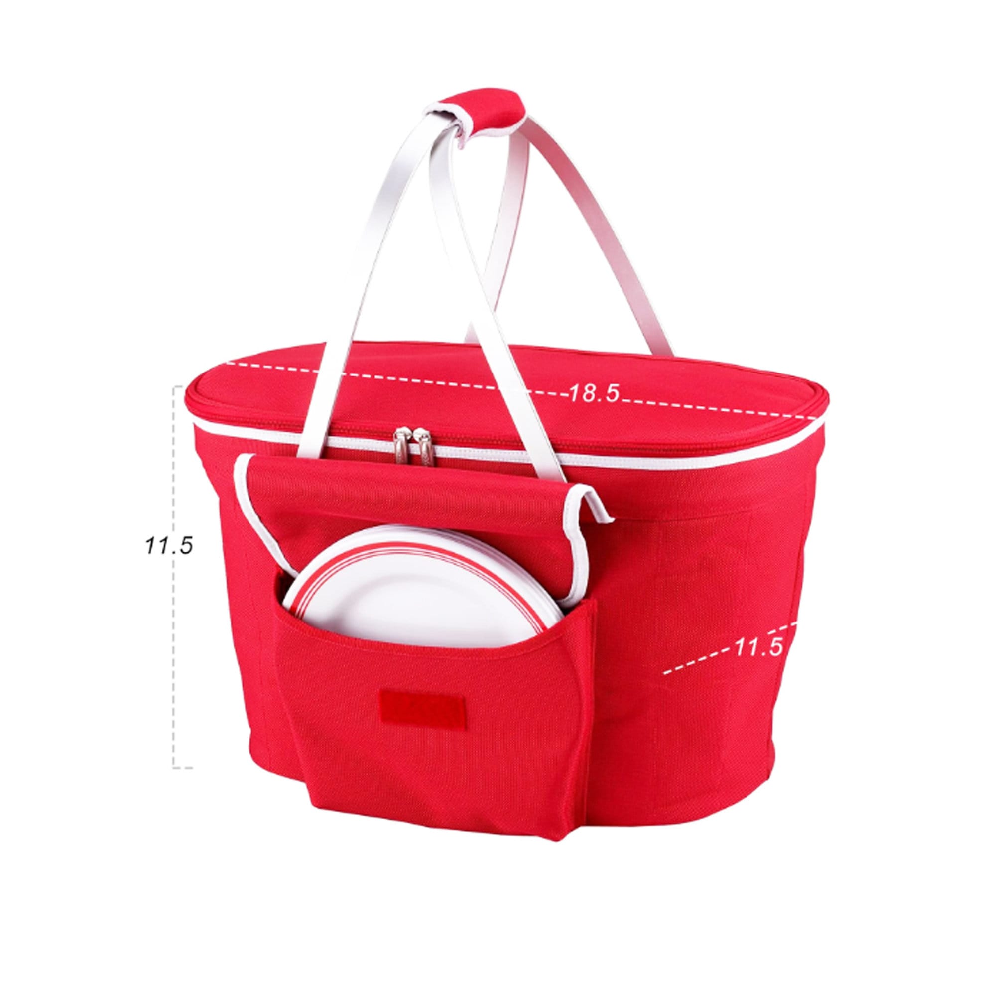 Insulated Family Size Picnic Basket Cooler Etsy