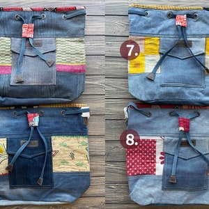 Handcrafted Bohemian Recycled Denim Crossbody Bag - Etsy