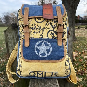 Vintage Collection Upcycled Canvas Backpack