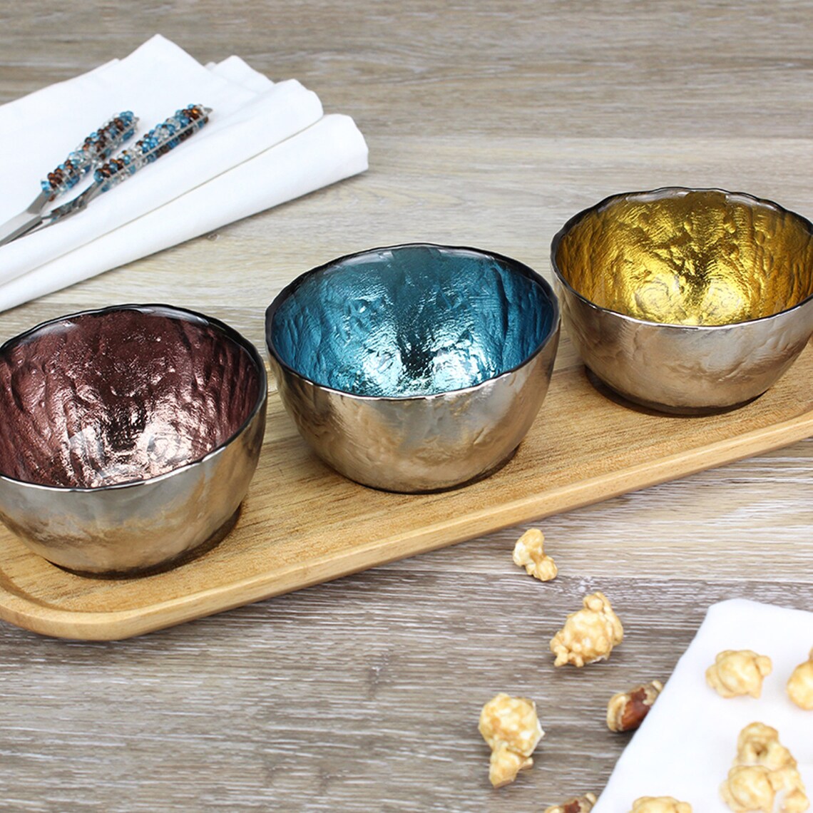 Entertaining Colored Glass Bowls Gift Set Etsy