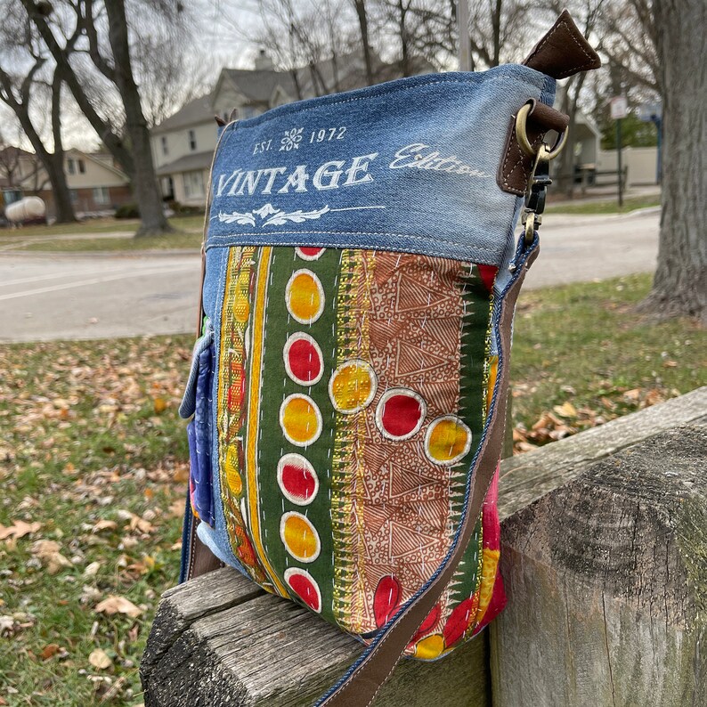 Handmade Canvas Crossbody Messenger Tote Bag Etsy