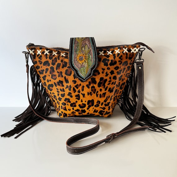 Borse Donna Borsa A Tracolla Con Frange Ecopelle, 27x26cm, Nero