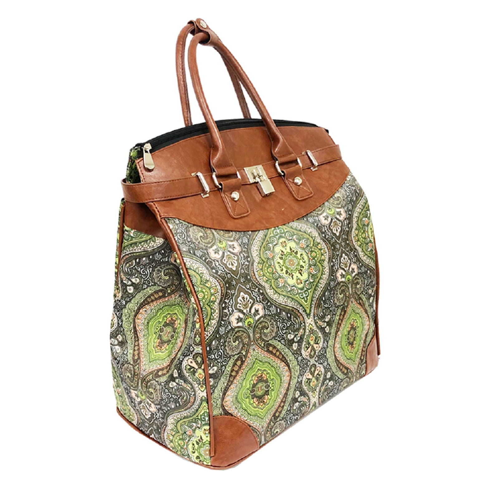 Women's Travel Rolling Weekender Duffle Bag Etsy