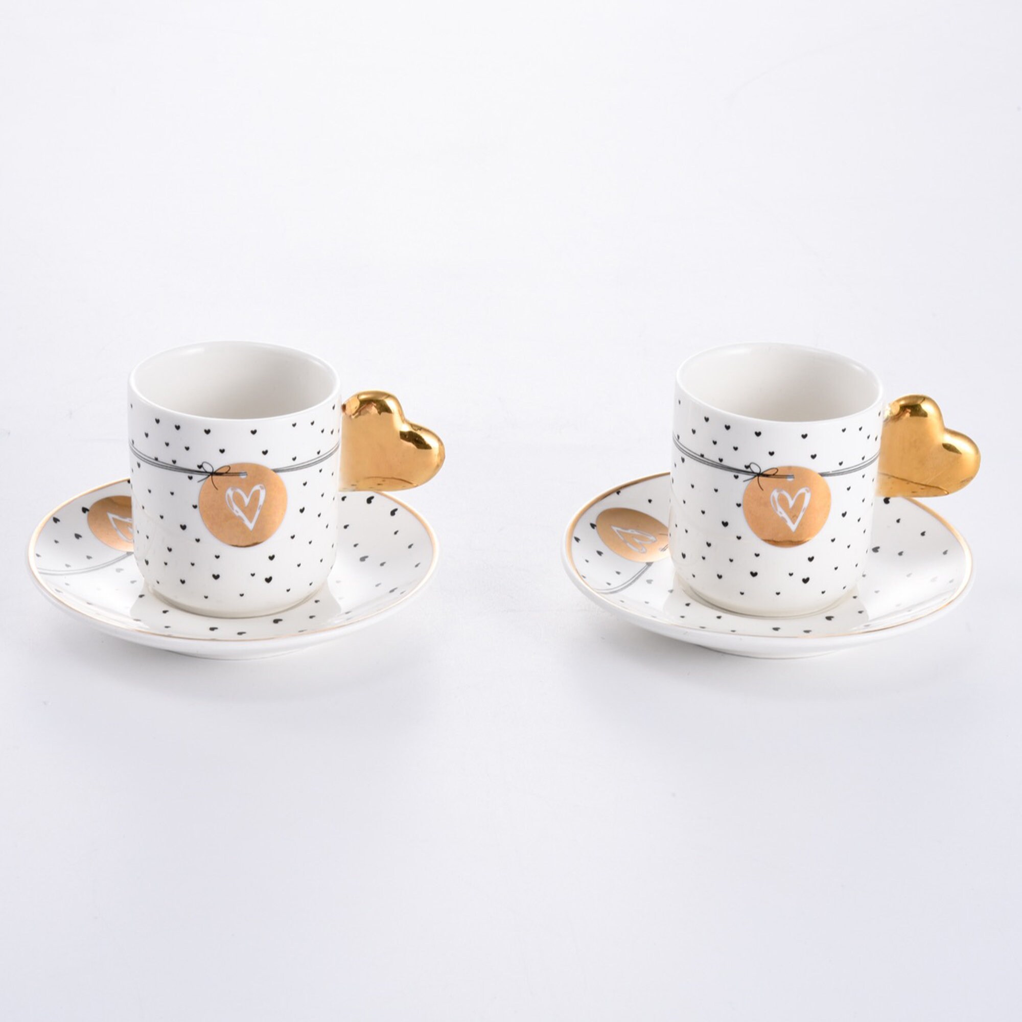 Ceramic Espresso Cups and Saucers Gift Set Etsy