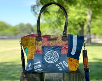 Handmade Vintage Fashion Shoulder Tote Bag