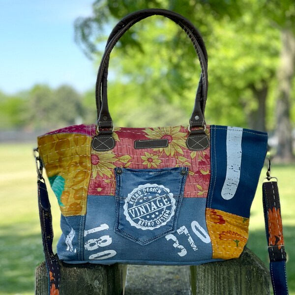 Handmade Vintage Fashion Shoulder Tote Bag