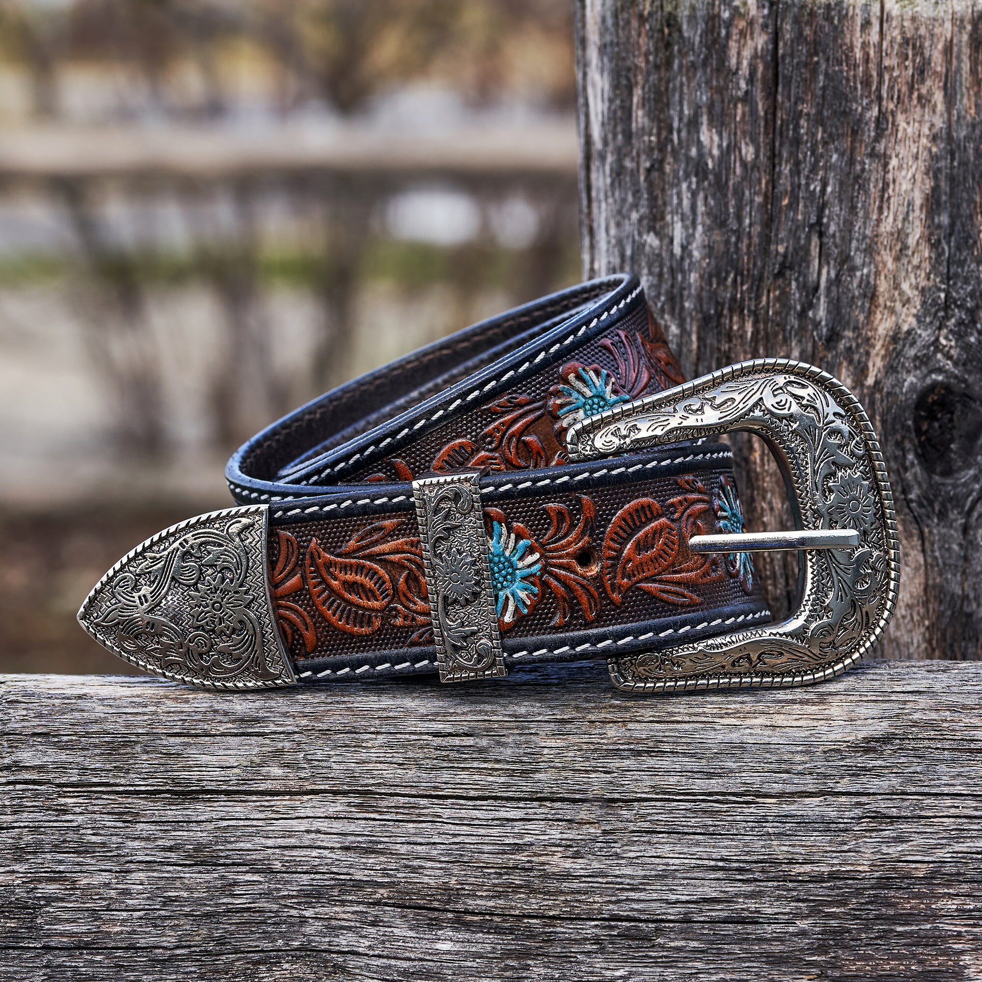 Custom Leather Belt Beautiful Hand Tooled Leather Western 