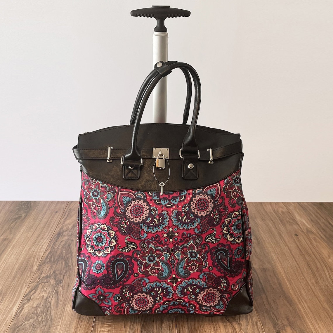 Women's Travel Rolling Weekender Duffle Bag Etsy