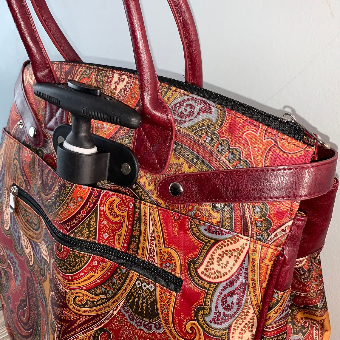 Women's Travel Rolling Weekender Duffle Bag Etsy