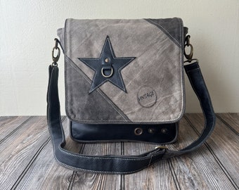 Bolso bandolera Star Accent de inspiración vintage / bolso mensajero hecho a mano