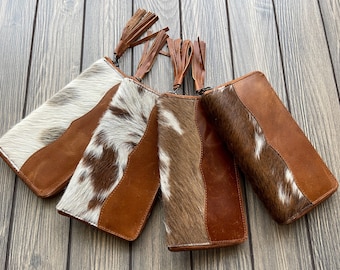 Cute Handcrafted Leather Cowhide Womens Wallet