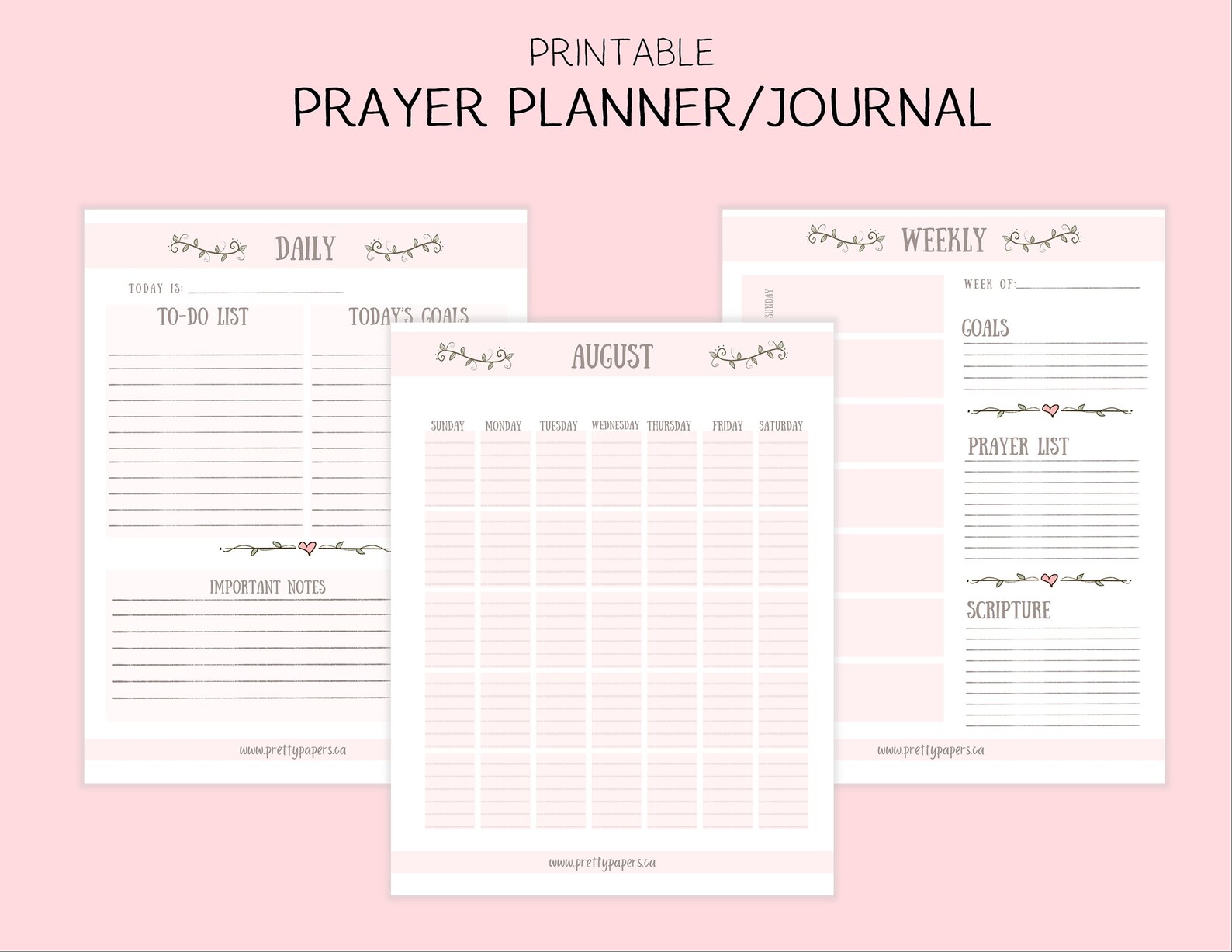 Prayerful Planner Printables - Printable Word Searches