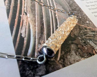Colar Sabika Crystal, Cristal Austríaco, Brilho Prateado