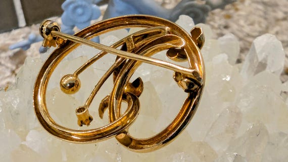 18K Gold And Ruby Brooch - image 7