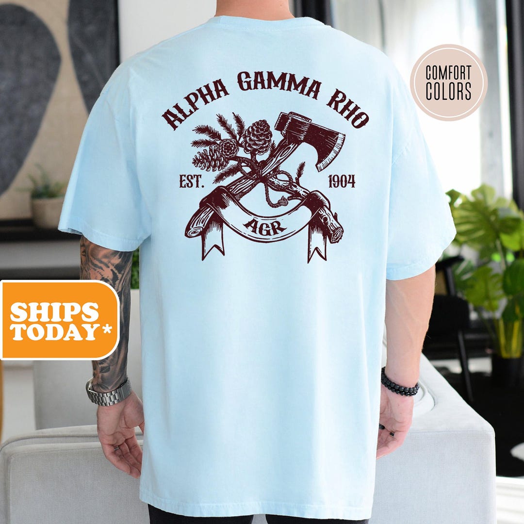 Alpha Gamma Rho Axe and Honor Comfort Colors Fraternity T-shirt | AGR ...