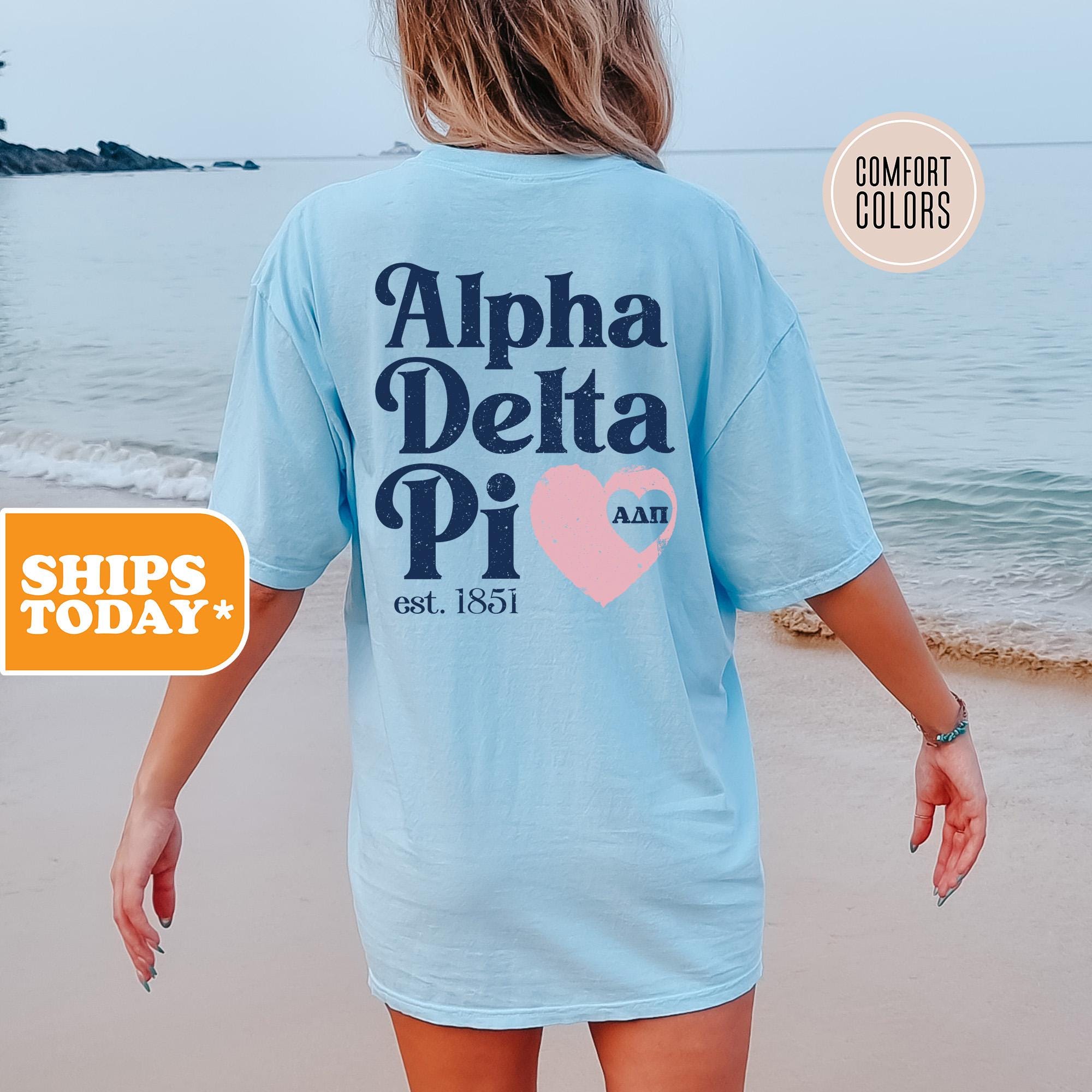 Alpha Delta Pi Faded Love Comfort Colors Sorority T-shirt | ADPI ...