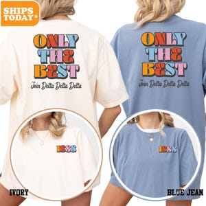 Delta Delta Delta Comfort Colors Sorority T-shirt | Tri Delta Sorority Merch | Big Little Shirts | Greek Gifts | - Only the Best -