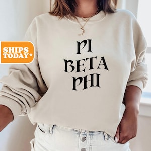 Pi Beta Phi Sorority Sweatshirt | Pi Phi Greek Letters | Sorority Gifts | Big Little Reveal | Aesthetic Hoodie | _ Trippy Letters _