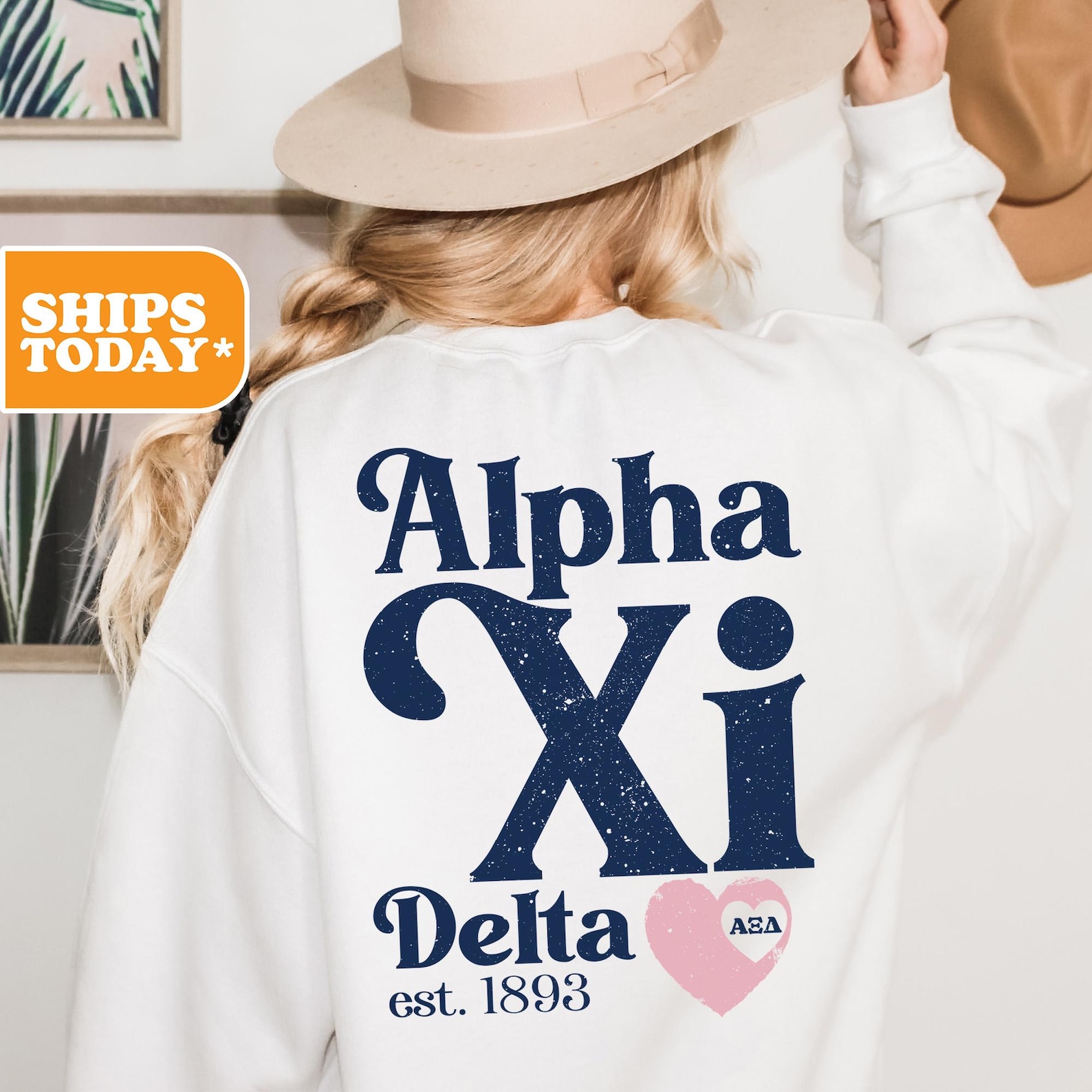 Alpha Xi Delta Faded Love Sorority Sweatshirt | Alpha Xi Sorority ...