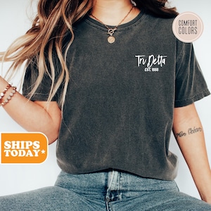 Delta Delta Delta Nickname Comfort Colors Sorority T-shirt | Tri Delta Sorority Merch | Big Little Gift | Greek Letters | Preppy Shirt
