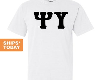 Officially Licensed Psi Upsilon 7 x 3 Window Decal White Officially Licensed Psi Upsilon 7 x 3 Window Decal White