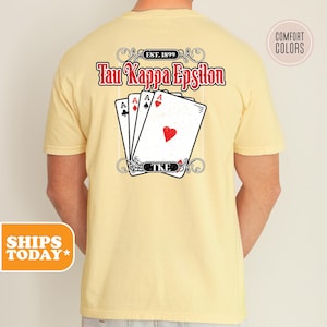 Tau Kappa Epsilon Alpha Spades Comfort Colors Fraternity T-shirt | TKE Greek Letters | Fraternity Gifts | Fraternity Apparel