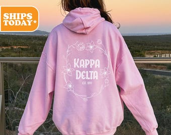 Kappa Delta Grace in Bloom Sorority Sweatshirt | Kay Dee Crewneck Sweatshirt | Sorority Letters | Greek Gifts | Aesthetic Hoodie