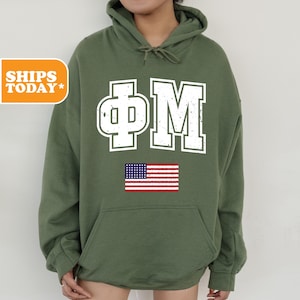 Phi Mu Vintage Letters Sorority Sweatshirt | Phi Mu Oversized Hoodie | Sorority Apparel | Big Little Basket | Crewneck Sweatshirt