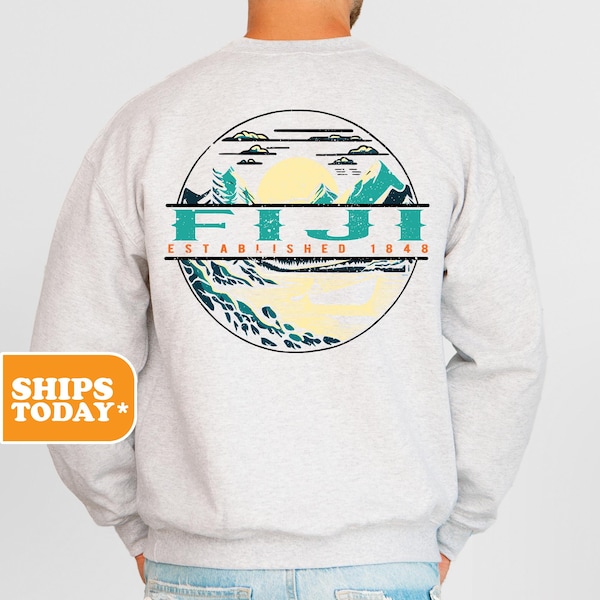 Sudadera de la fraternidad FIJI Landscapes / Sudadera con capucha de la fraternidad Phi Gamma Delta / Sudadera de cuello redondo / Regalos de fraternidad / Ropa griega