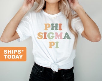 phi sigma pi letter shirts