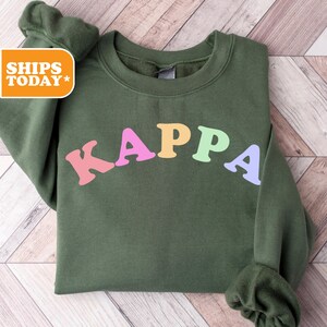 Kappa Kappa Gamma Colorful Arch Sorority Sweatshirt | Kappa Sorority Hoodie | Big Little Reveal | Sorority Merch | Pullover Hoodie