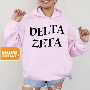 Delta Zeta Sorority Sweatshirt | Dee Zee Greek Letters | Sorority Gifts | Big Little Reveal | Aesthetic Hoodie | _ Trippy Letters _