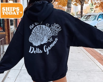 Delta Gamma Coastal Breeze Sorority Sweatshirt | Dee Gee Sorority Hoodie | Big Little Reveal | Sorority Merch | DG Pullover Hoodie