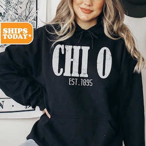 Chi Omega Sorority Sweatshirt | Chi O Big Little Reveal | Sorority Hoodie | Greek Letters | Oversized Hoodie | Sorority | _ Rustic Greek _
