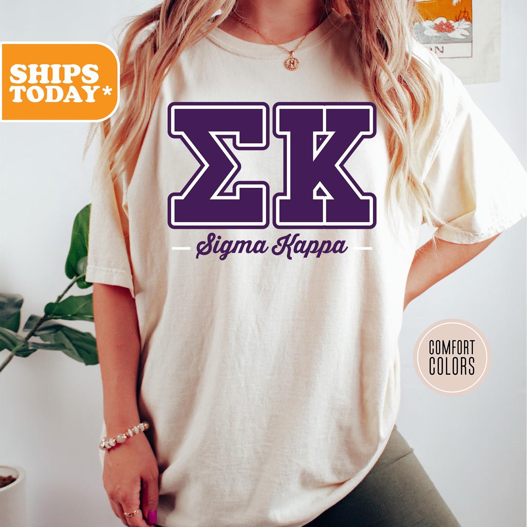 Sigma Kappa Identity Comfort Colors Sorority T-shirt | Sig Kap