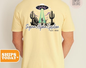 Sigma Alpha Epsilon Space Bids Comfort Colors Fraternity T-shirt | SAE Greek Letters | Fraternity Gifts | Fraternity Apparel