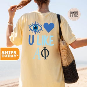 Alpha Phi Comfort Colors Sorority T-shirt | APHI Sorority Merch | Big Little Shirts | Vintage Tees | Preppy Shirt | - Eye Like You -