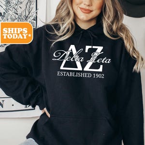 Delta Zeta Sorority Sweatshirt | Dee Zee Sorority Hoodie | Greek Letters | Sorority Gifts | Oversized Hoodie | Sorority | _ Classic Greek _