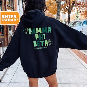 Gamma Phi Beta Retro Starscape Sorority Sweatshirt | Gamma Phi Sorority Hoodie | Big Little Reveal | Sorority Merch | Pullover Hoodie